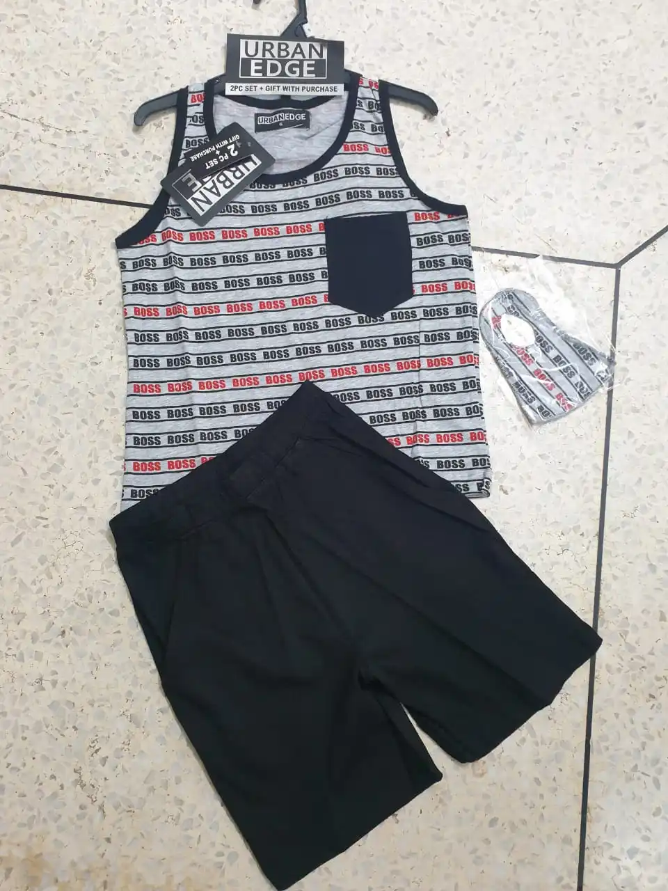 Overstock Apparels Garments Surplus Branded Labels Boys Kids Sleeveless Cotton Casual T Shirts Shorts Set Bangladesh Stock Lot
