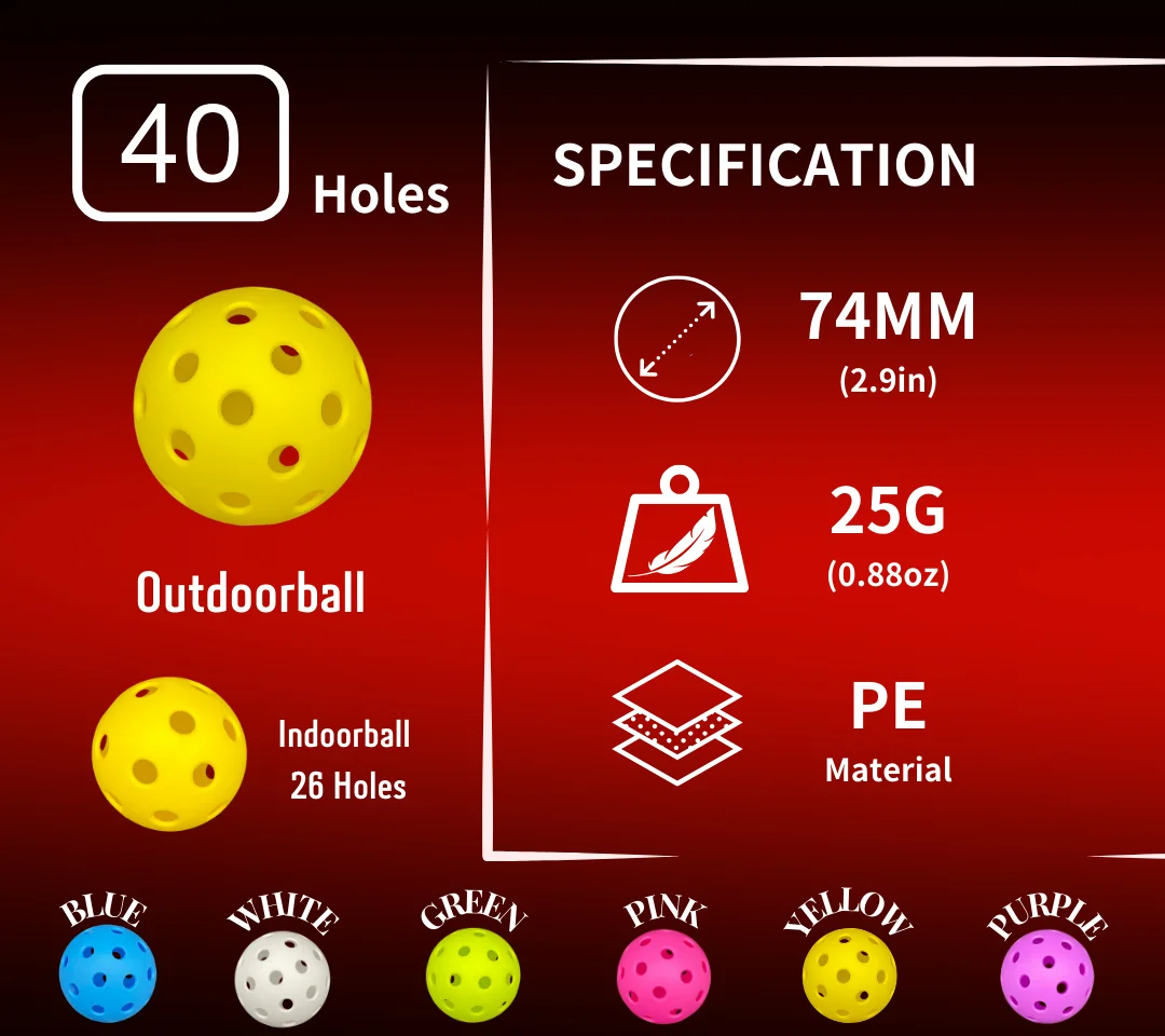 Multipack Pickleball Balls Buy Pickleball Custom Set Of Light Weight