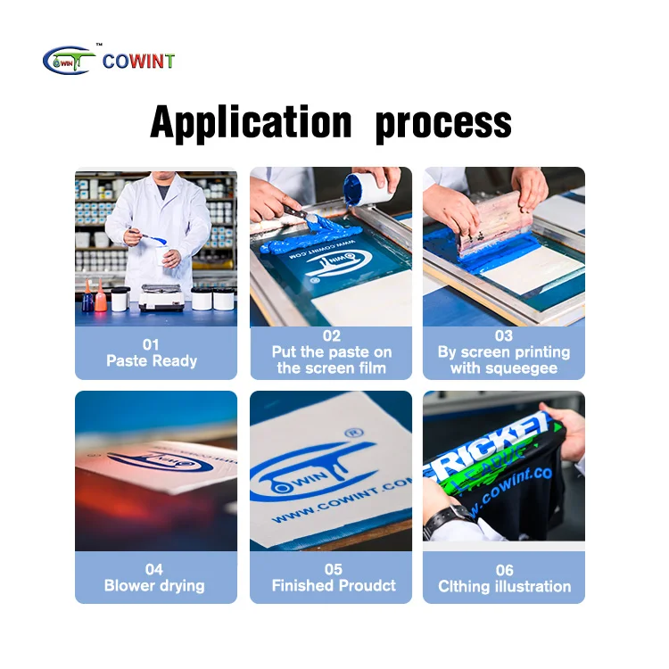 Cowint Water Base Slik Screen Printing Ink 3D Effect Foaming Ink for Screen Printing Puff Paste for T Shirt Printing