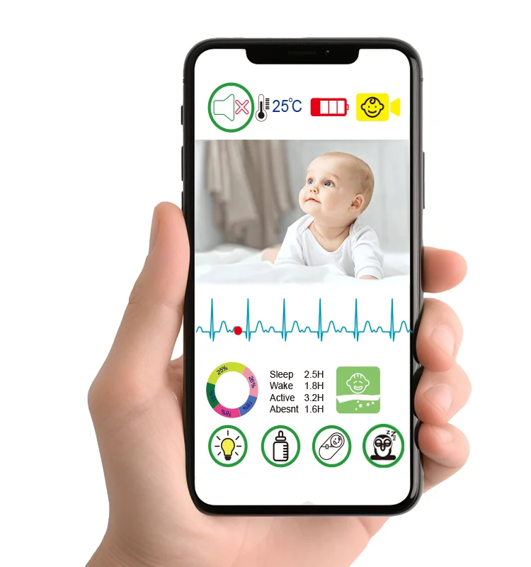 Double Pads Contactless Smart Baby Breathing Monitor