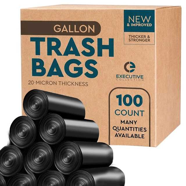 Custom Printed Dispenser Black Disposable 100% Biodegradable Manufacture Trash Bags Garbage Plastic Roll Bag