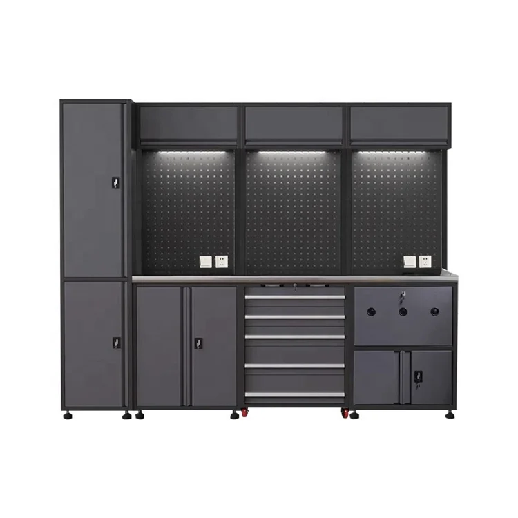 Modular Tool Cabinet Workstation High Durable Garage Workbench System Car Workshop Versatile Work Station
