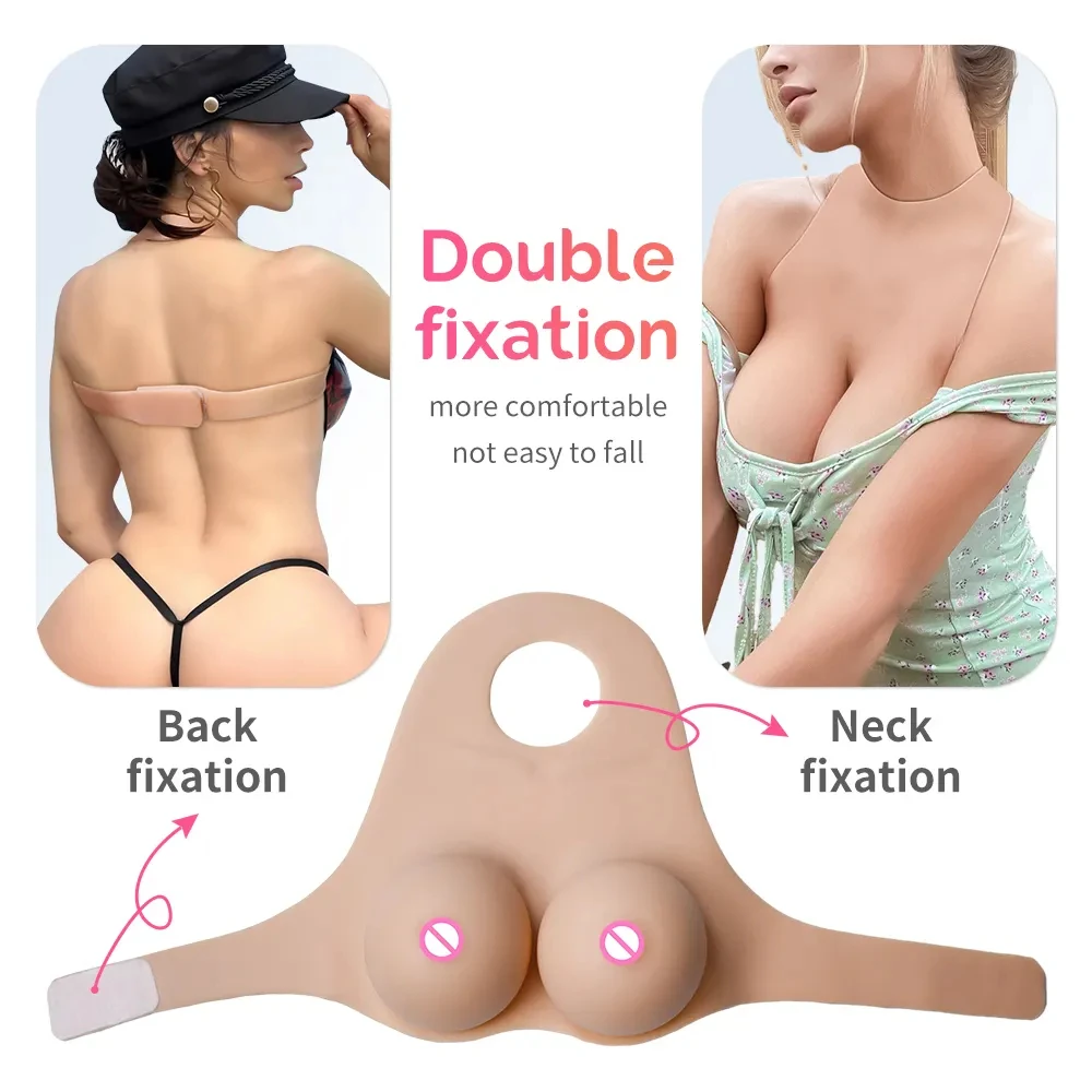 Male to Female Crossdressing Artificial Silicone Boobs and Fake Vagina Pants for Man to Woman Cosplay Transgender