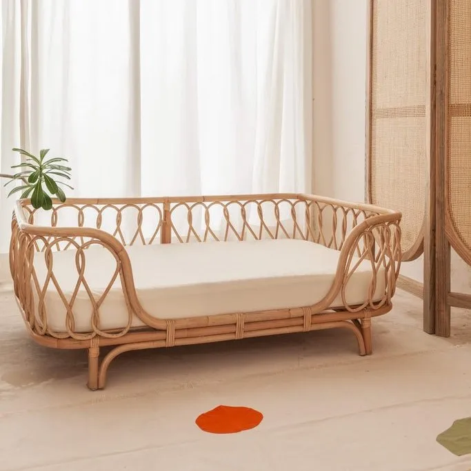Modern Designer Rattan Dog Bed With Mattress Pillow Cheapest Rattan