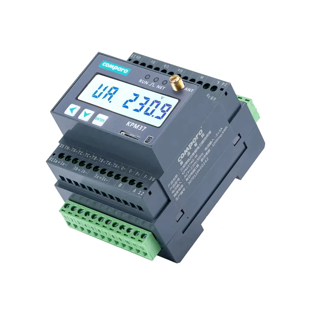 MQTT Smart 3-Phase Energy KWH Meter Monitor WIFI Connectivity Power Meter with CT Type