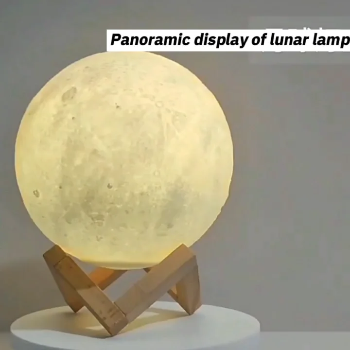 Jaiyi Hot Sale Lunar Night Light Usb Desktop Remote Control 3 Color