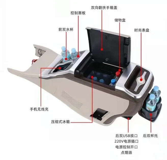 Car Auto Interior Accessories Modify Kit Car Armrest for v Class Center Console Armrest Storage Box for W447 V250 V260 VITO