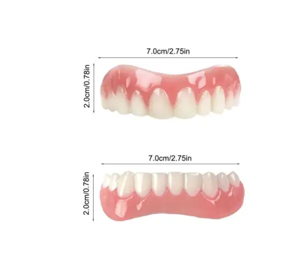 Silicone Upper/Lower False Teeth Perfect Laugh Veneers Dentures Paste Oral Hygiene Tools Smile Teeth Cosmetic