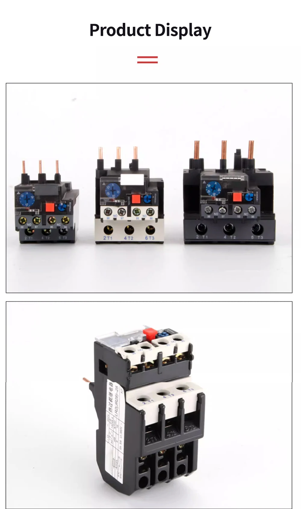 Jr28 Relay Thermal Overload Relay JR28 Series 1.6A 2.5A 4A 6A 8A 10A 13A 18A 25A ...