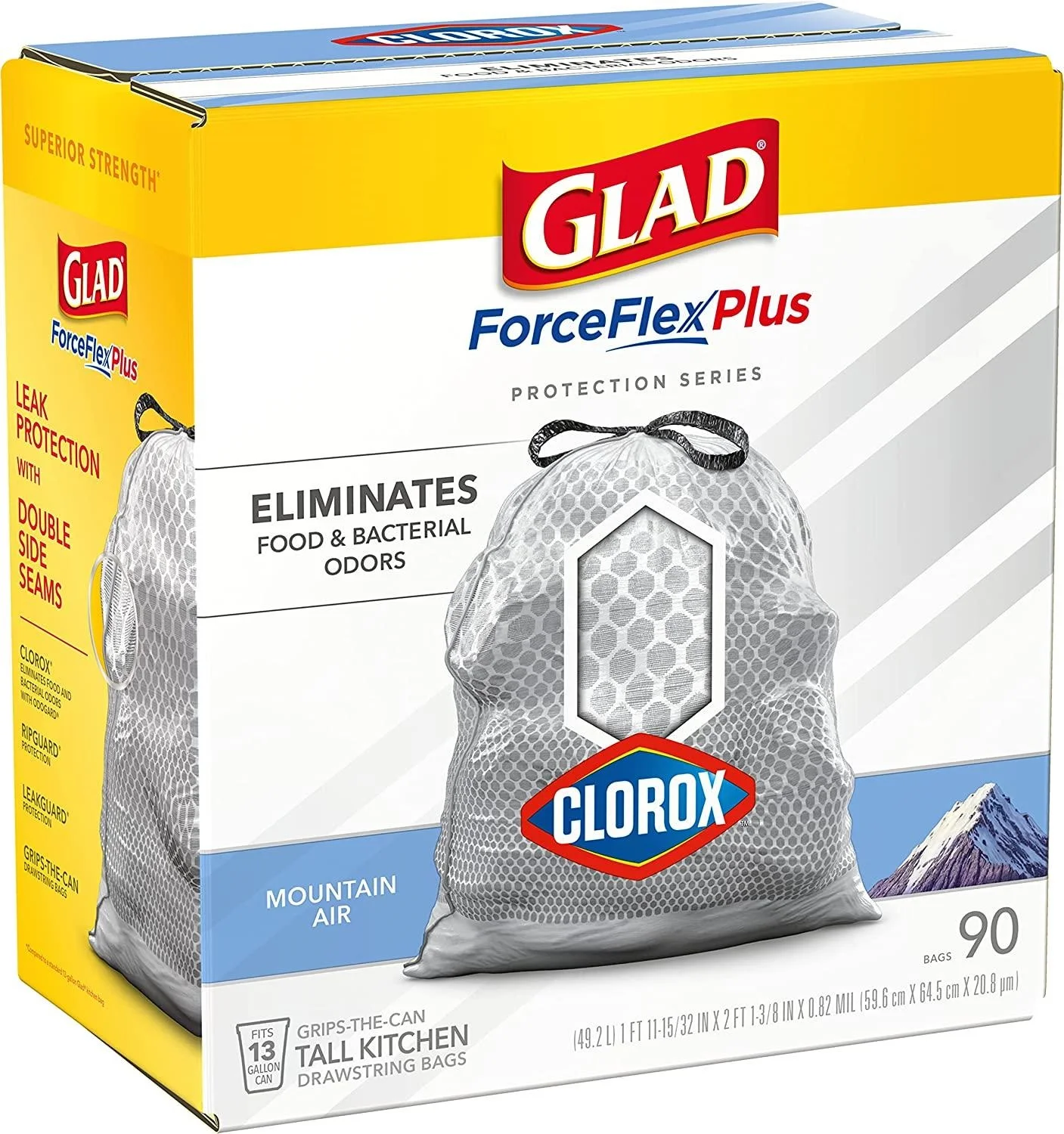 Glad Tall Kitchen Trash Bag With Clorox 13 Gal Lemon Fresh Bleach Scent   Aa55e954c51a6422086e0b9107c11092aW 