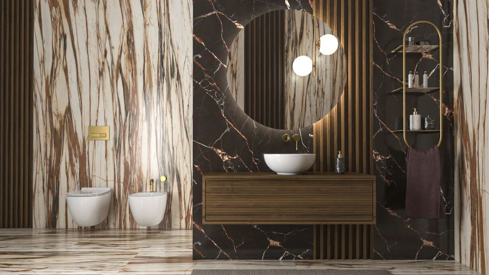 Marble Effect Decorative Surface Ivory White