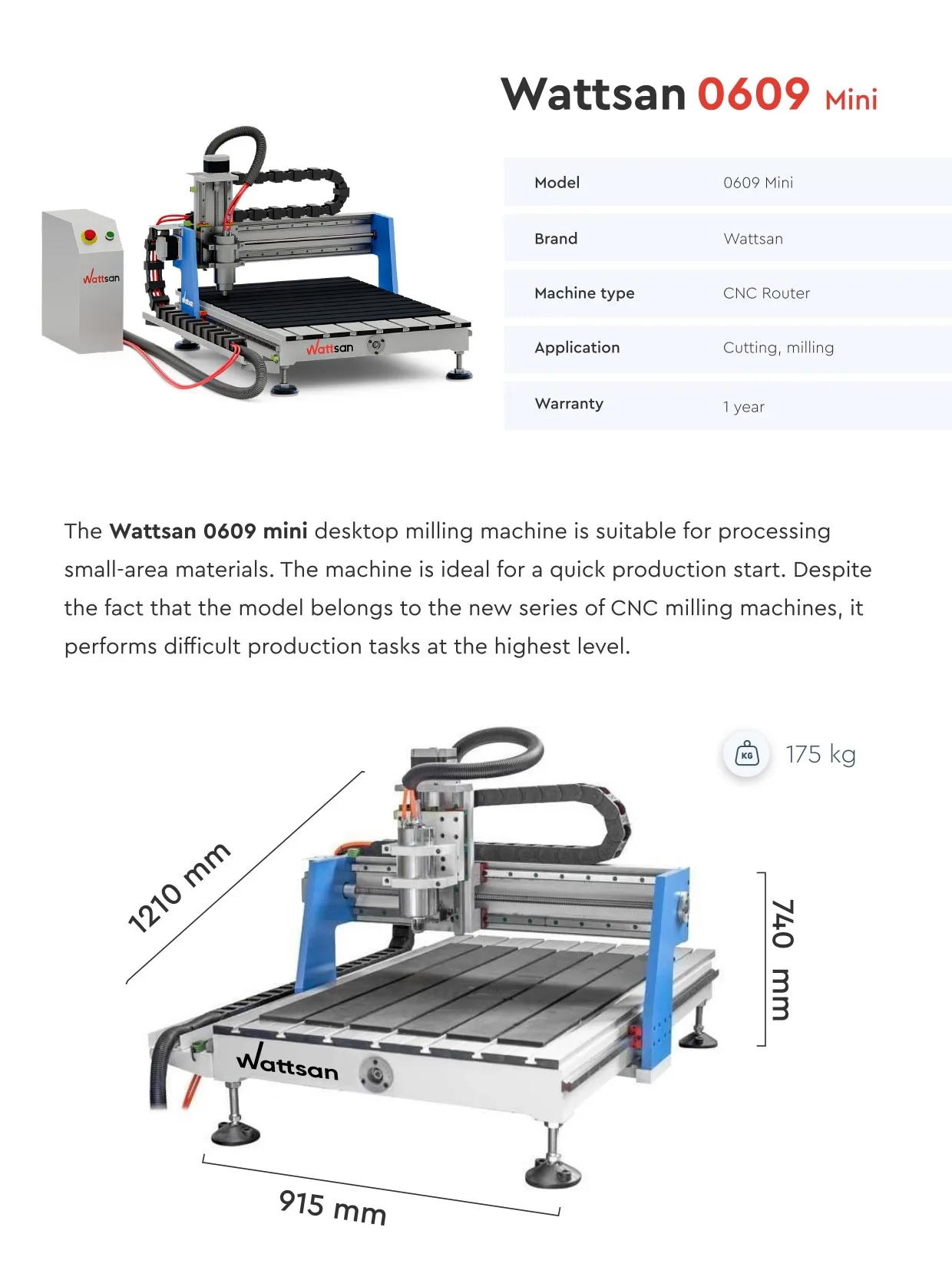 Tender Router Small Size Wattsan 0609 Mini CNC Router - Precision Wood Milling