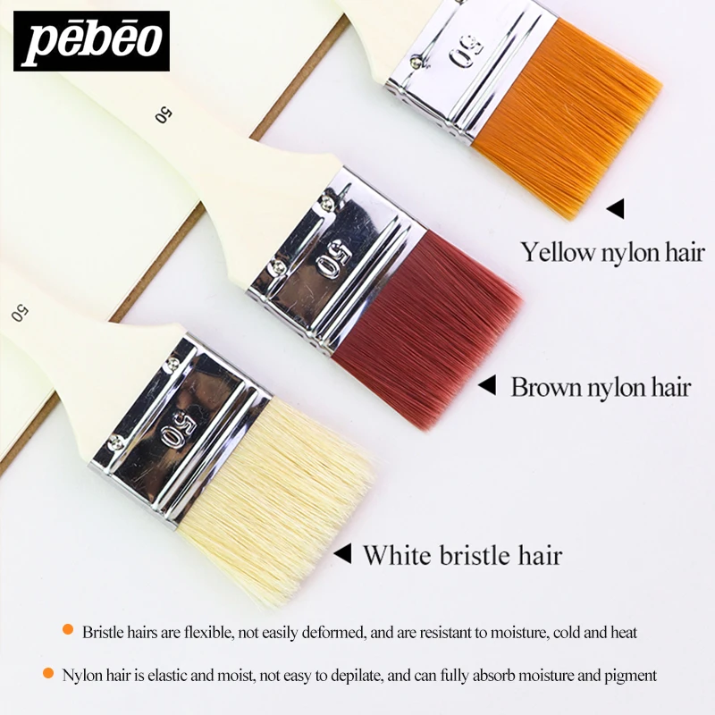 Pebeo 950650 2/3 шт зубные щетки с ворсинками из масляной краски кисти для обучения нанесению акрила гуашь Картина на холсте рукоделия