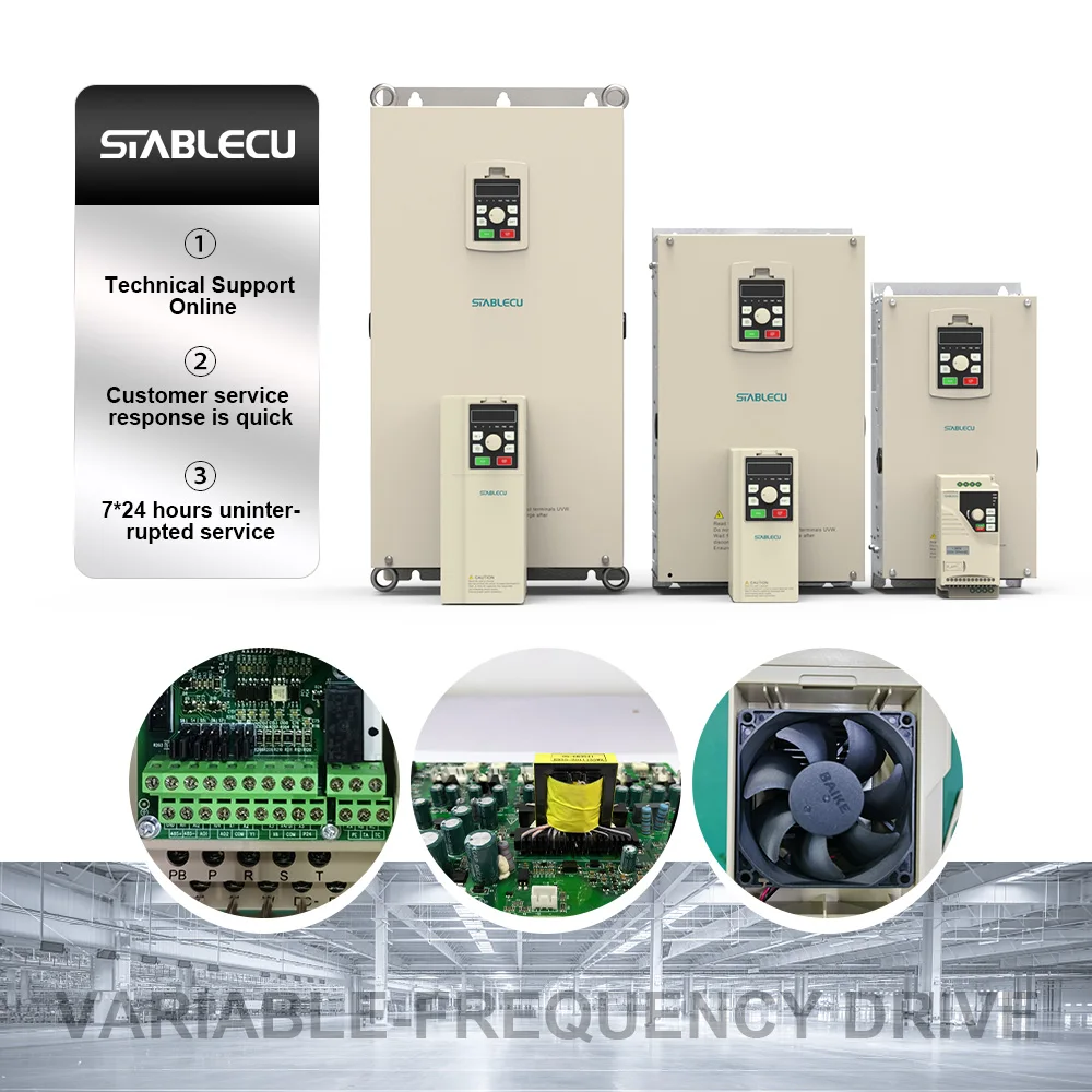 Motor de ventilador de 5 hilos, inversor de frecuencia de 0,75kw 220v, de fase única 50hz 60hz, con unidad de frecuencia variable