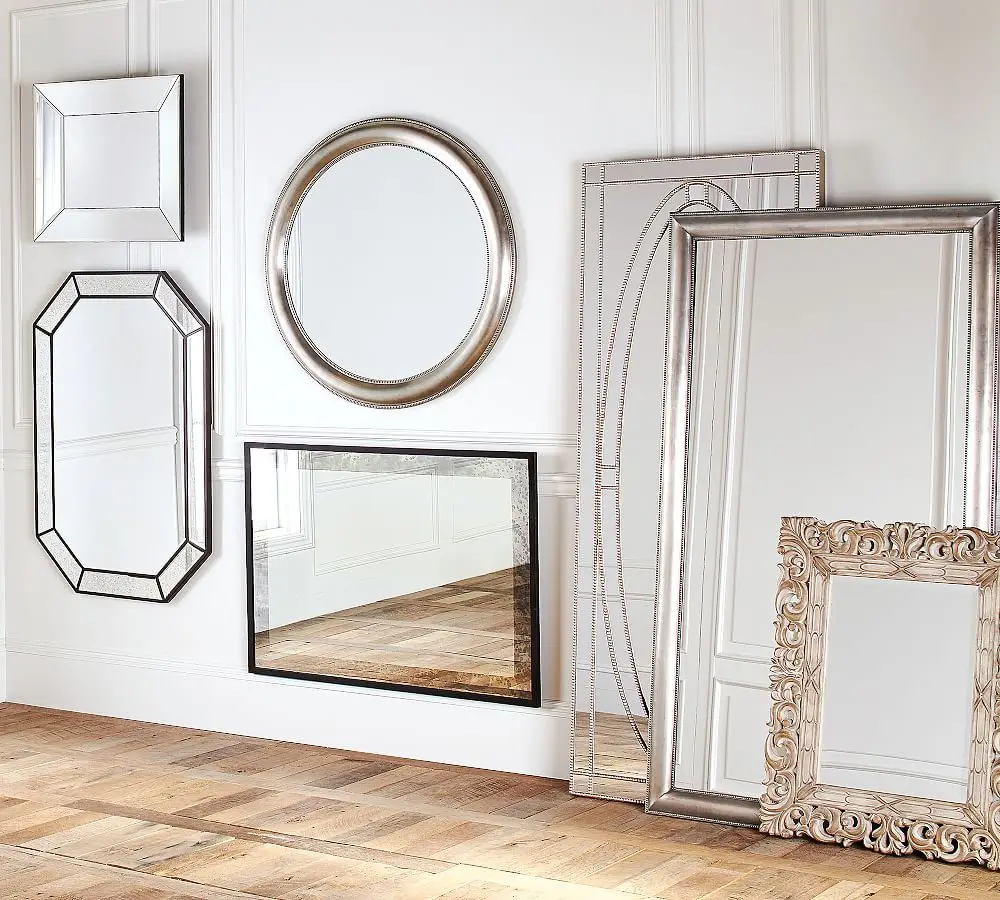 Handmade Antique Silver Iron Wall Mirror With High-definition Glass And ...