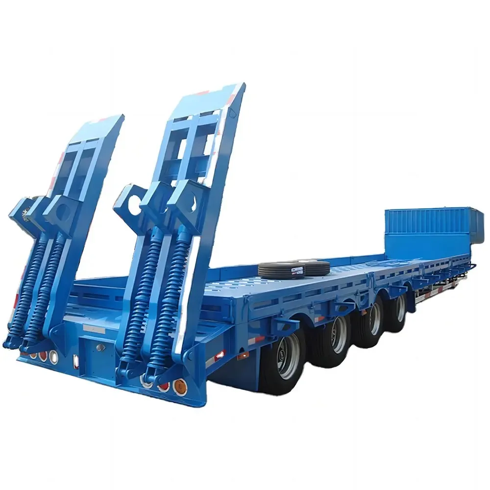 Lowbed Semi Trailer Detachable Gooseneck Low Loaders Heavy Duty