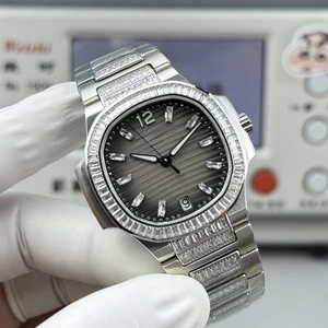 New High-quality Moissanite Fashion Classic Elegant Women's Mechanical Watch Sapphire Crystal Glass Automatic Luxury Brand Watch