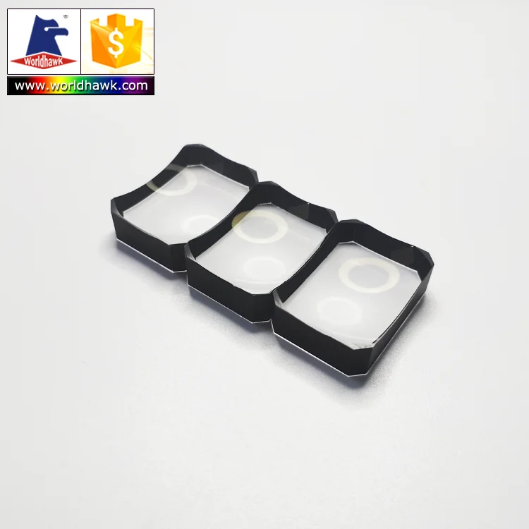 Edge Cut square Spherical Lens with Black Paint