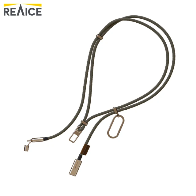 Multifunction Customized Lanyard 60w Type C to Type C Charging Cable Cell Phone  Necklace