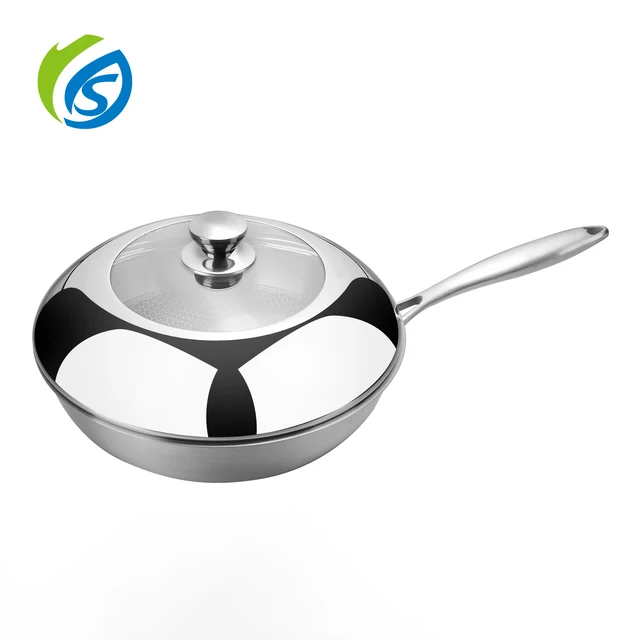 Customized Pot Stainless Steel Non Stick Honeycomb Stainless Steel Non-stick Frying wok
