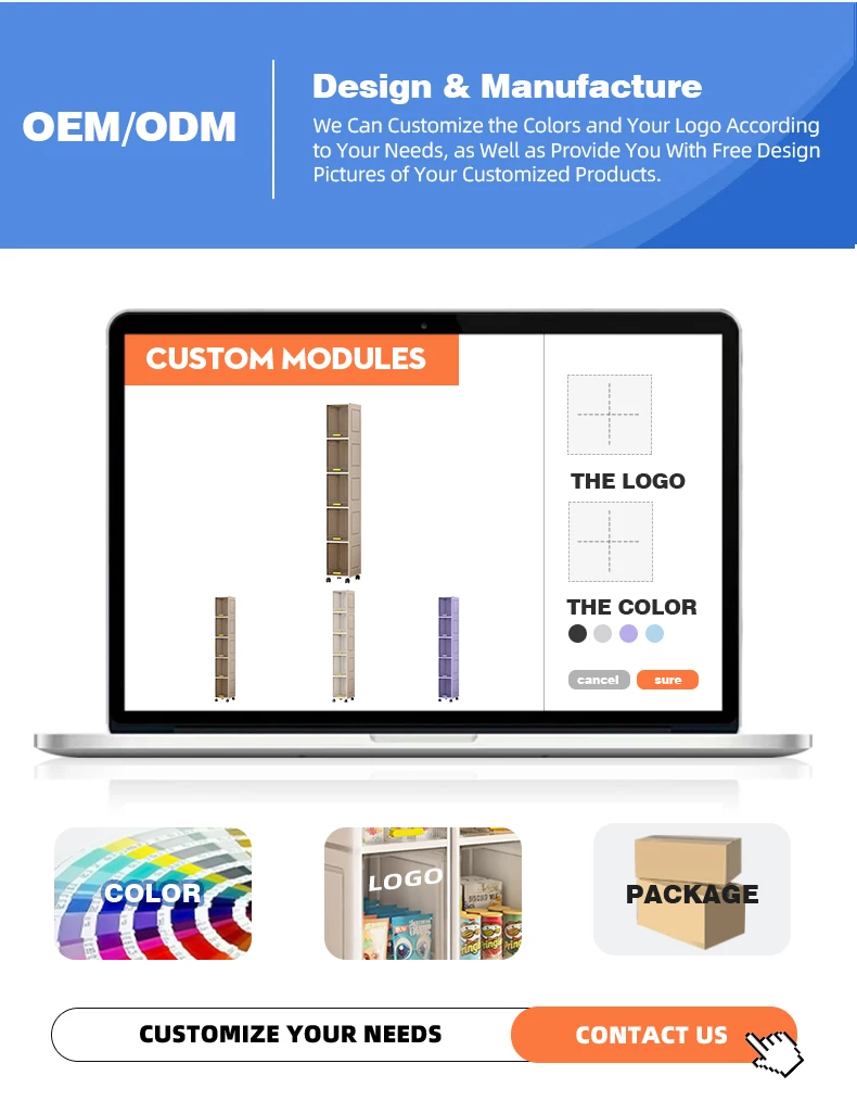 5 tier kitchen storage cart plastic storage cart vertical slim storage cabinet for narrow spaces-6