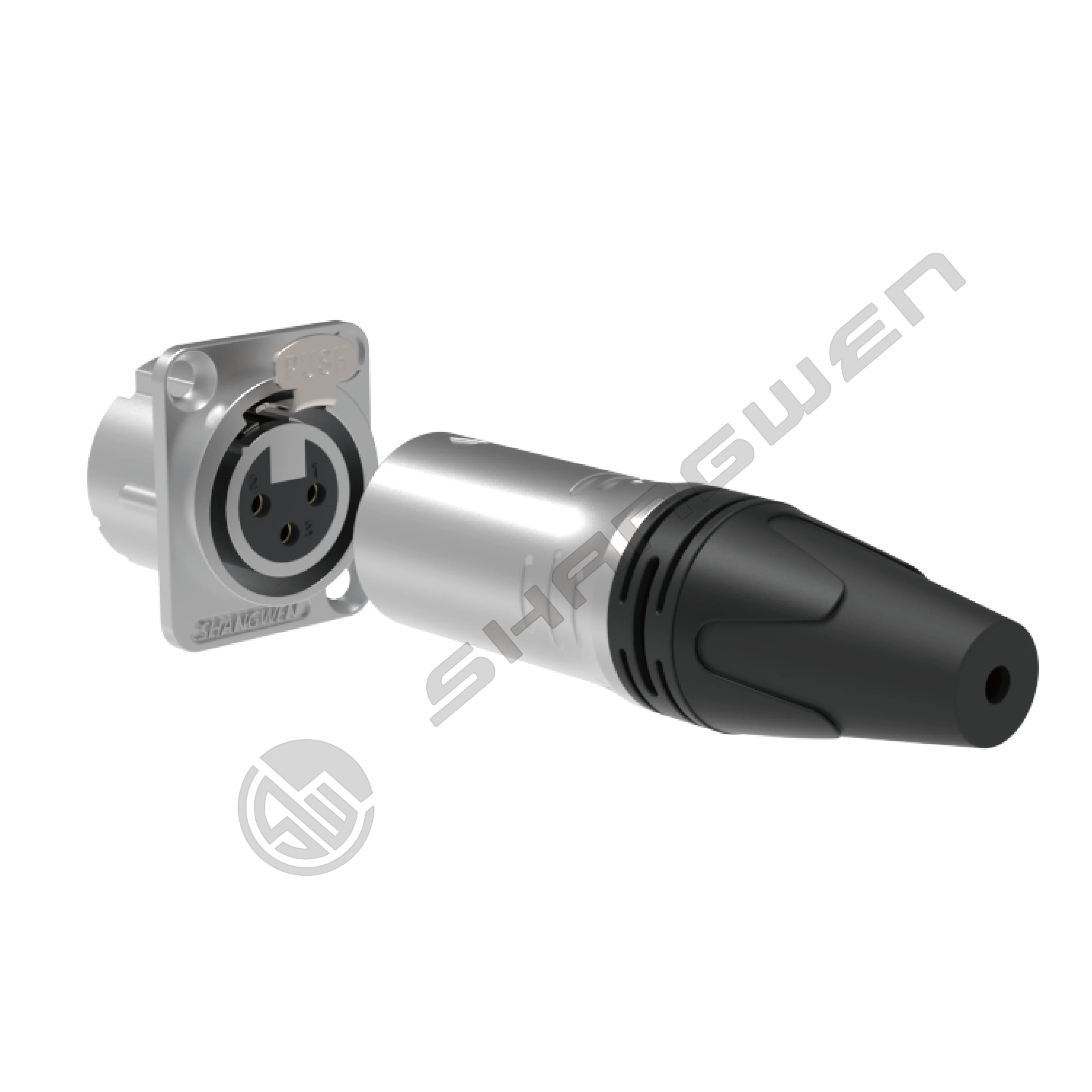 Indoor Protection DMX Signal Wire Class Ip40 High Quality XLR Audio Connector 3 Pin Male Plug
