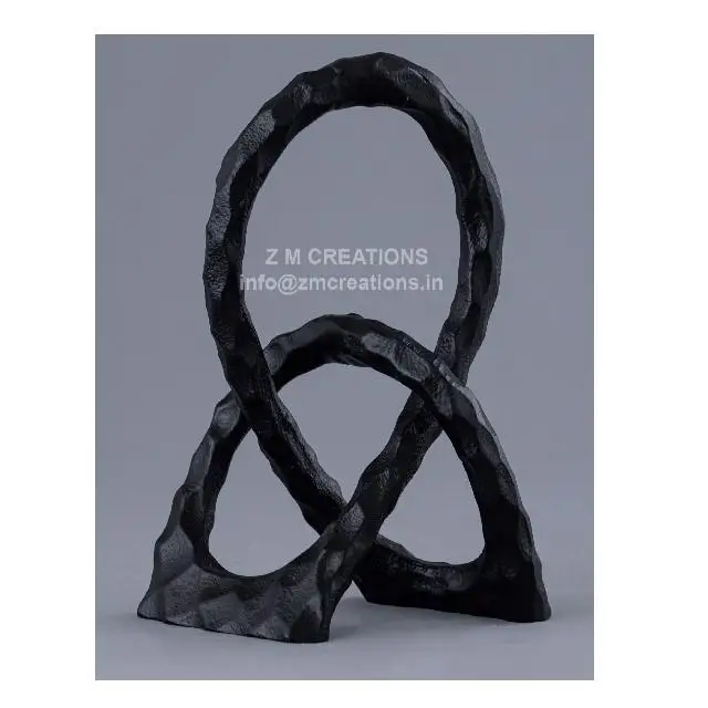 Modern Abstract Metal Sculpture Unique Style Home Decorative Object for Living Room Handmade Christmas Art