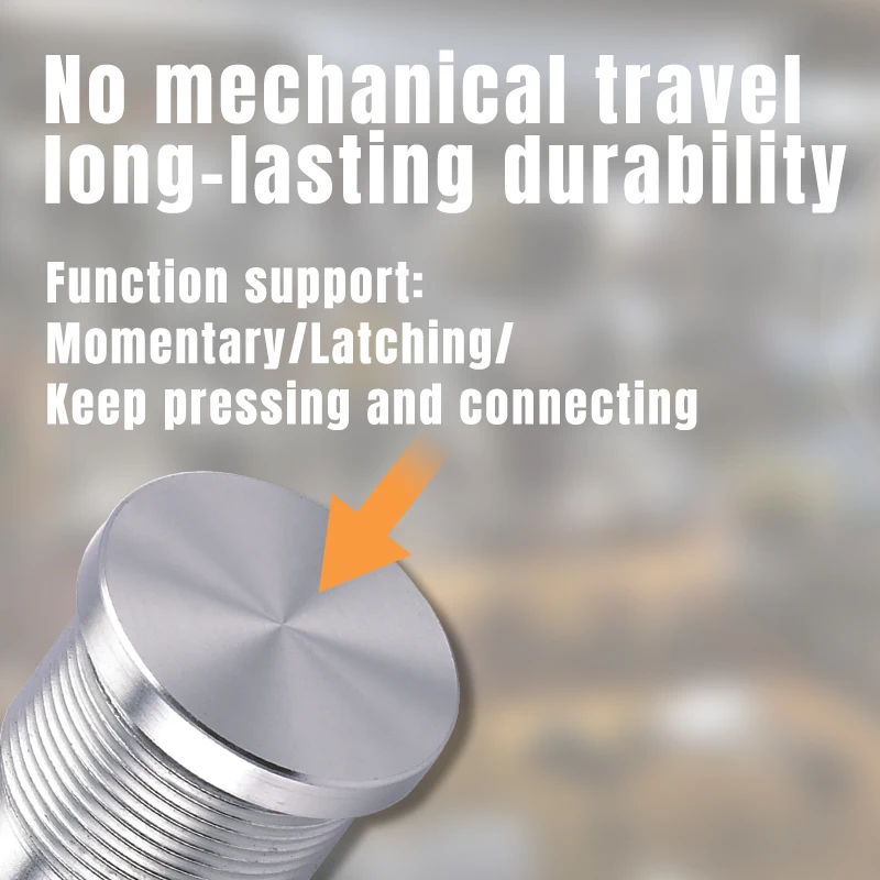 ONPOW IP68 Piezo Push Button Switch, Metal IP68 Waterproof Piezoelectric Switch Momentary/larching/keep Pressing and Connecting