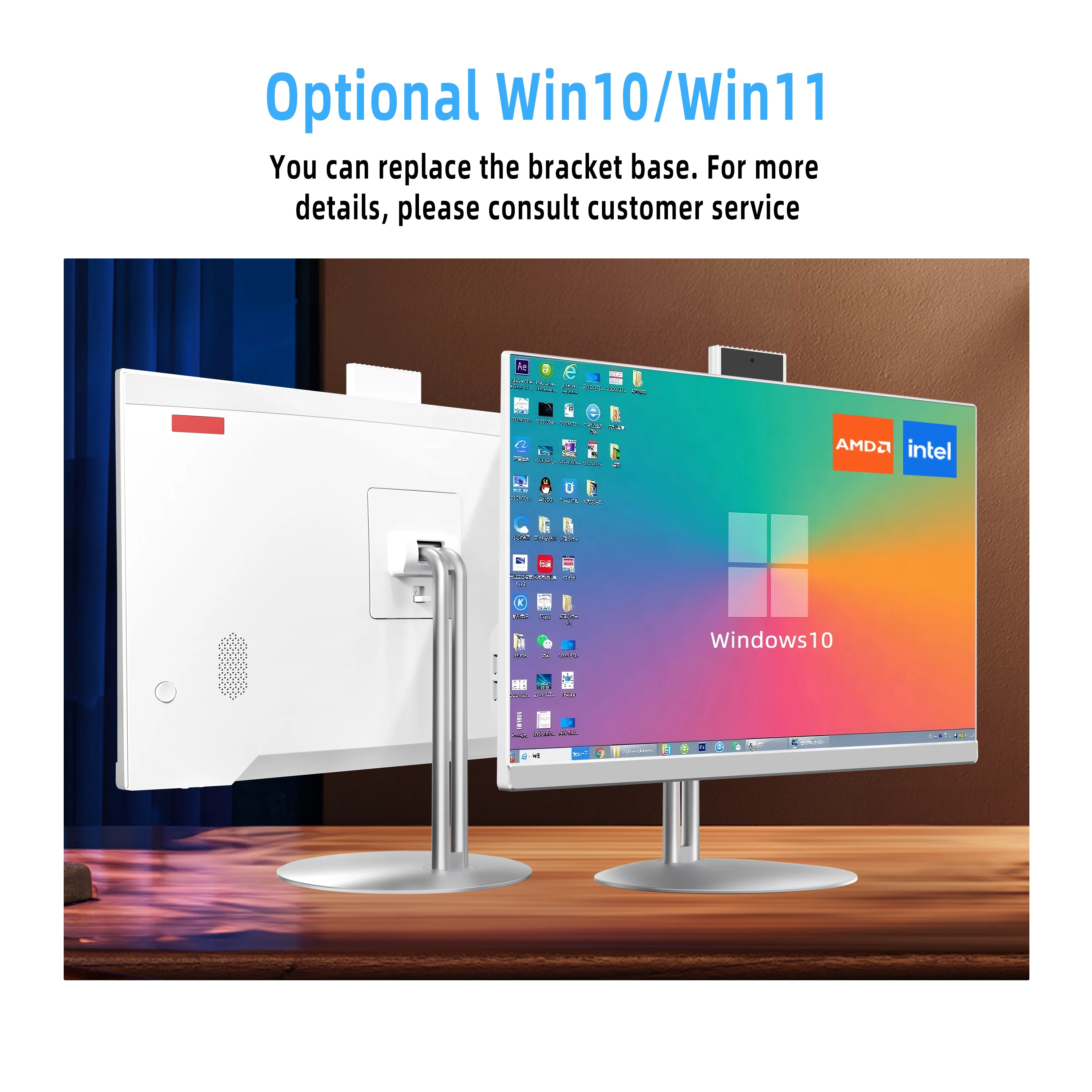 I3 I5 I7 Desktop Computer Non Second Hand All in One 23.8 Inch Touch Screen Pc All in One Monitor Touch Screen Pc Vesa