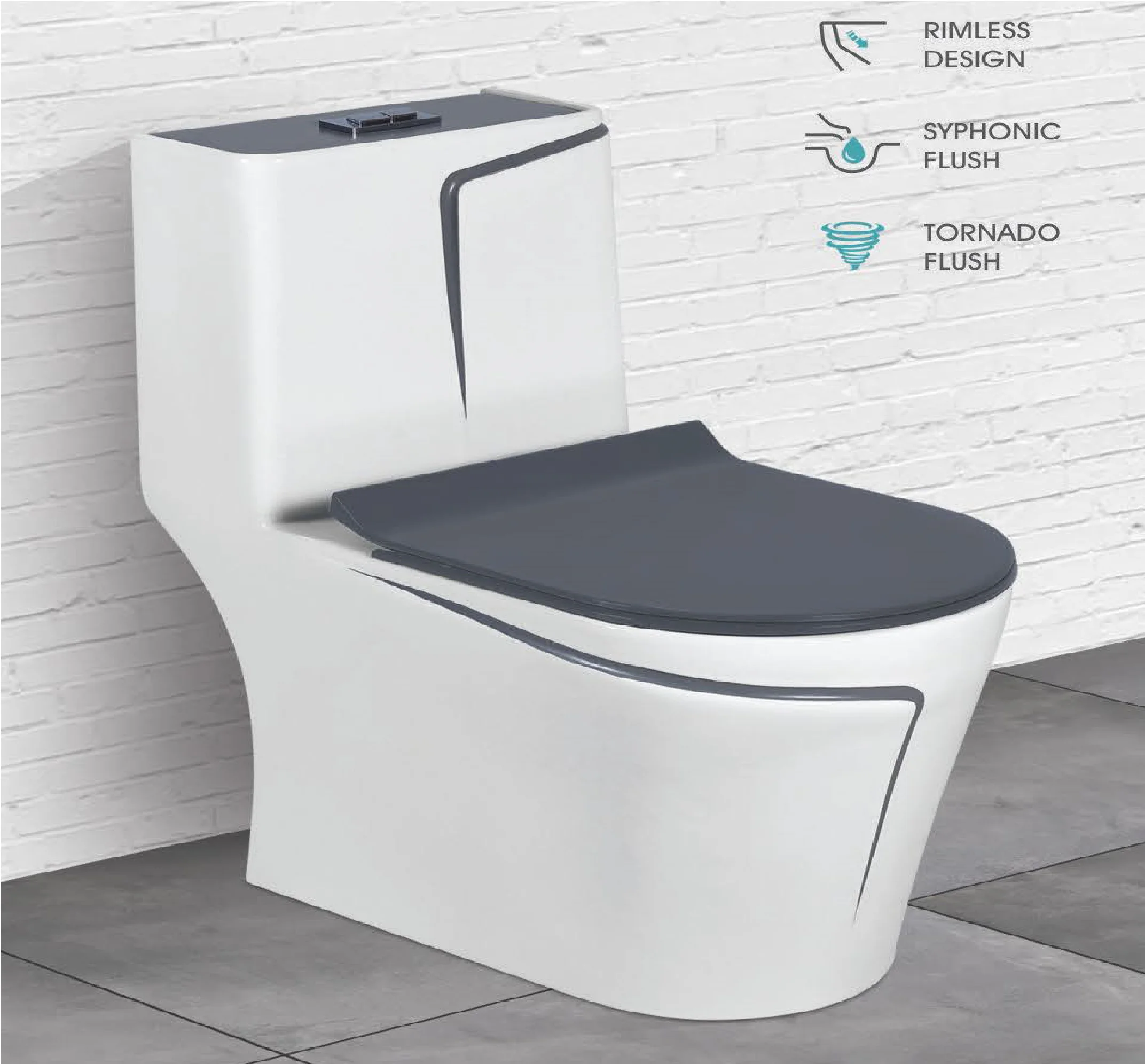 Modern Luxury Colour Trap/p Trap Indoor Bathroom Porcelain Commode Wc ...