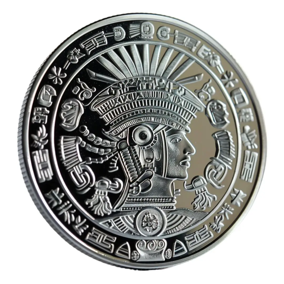 定制高抛光银色3D硬币