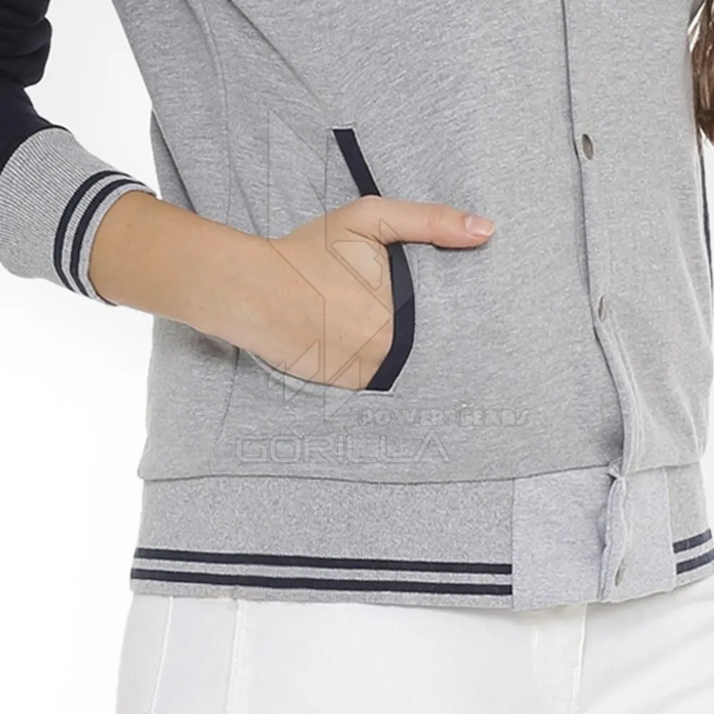 Oversized Women Letterman Jacket Durable Material Letterman Jacket