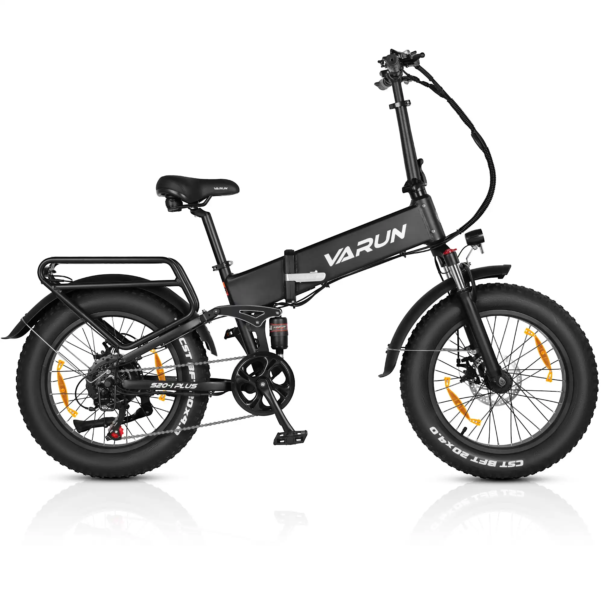 VARUN S20-1 Aluminum eBike 7-Speed 25km/h Folding Bike with Integrated Lithium Battery and Rear Hub Brushless Motor