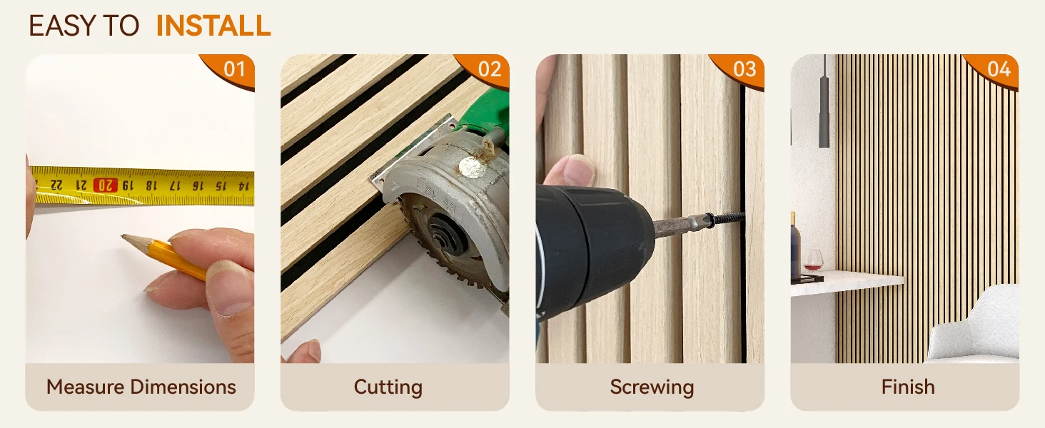 Yuan Yuan MDF Acoustic Slat Wood Panels Modern Design Interior Soundproof Decor Sample Pack details