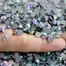 Wholesale Glass Iron On Rhinestone Crystal Heat Transfer Washable Back Bulk Hotfix Rhinestones