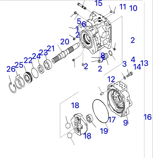 wimpmさん専用 Power Parts Machinery Hydraulic Main Pump 708-1W-00731 for