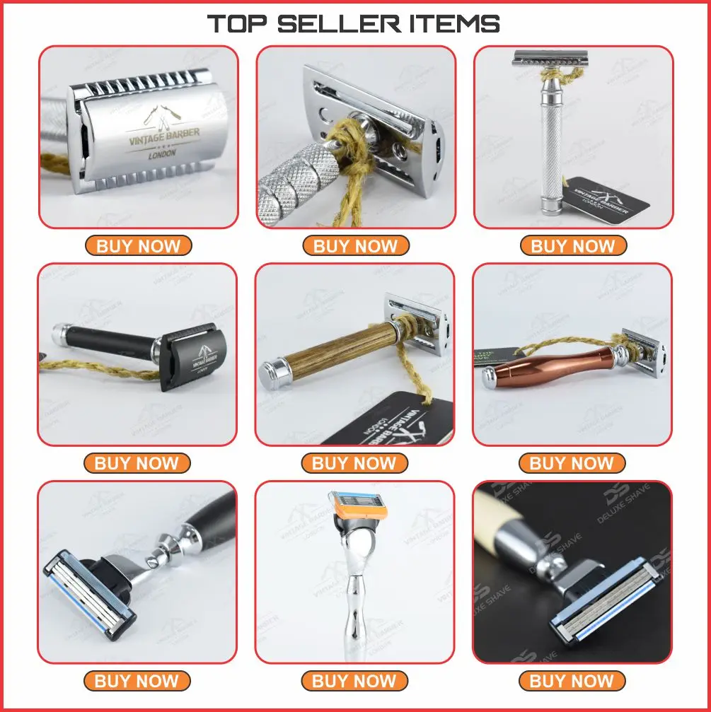 Platinum Double Edge Safety Razor Luxury Safety Razors Powder Coated