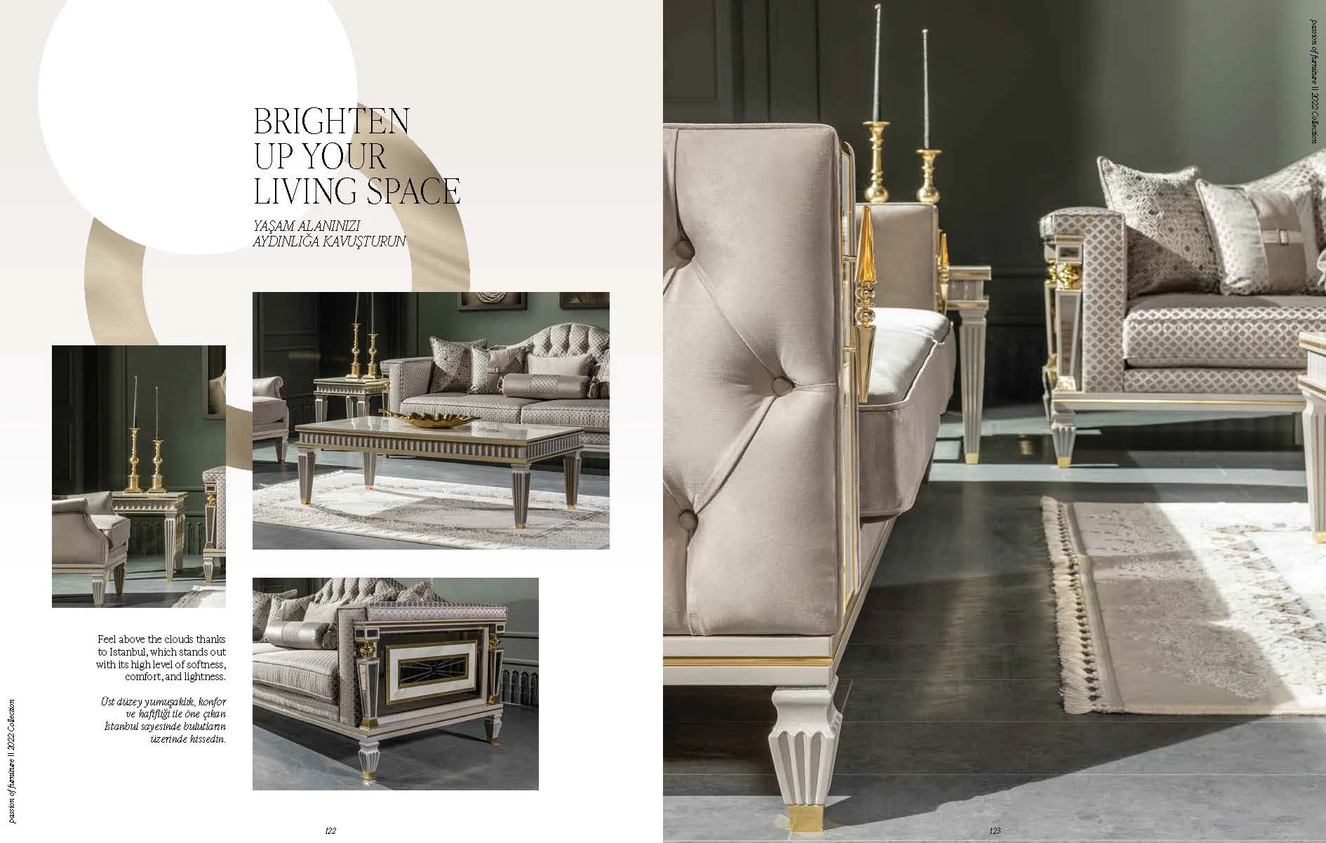 Luxurious Bedroom Furniture Set from Turkey - Customizable