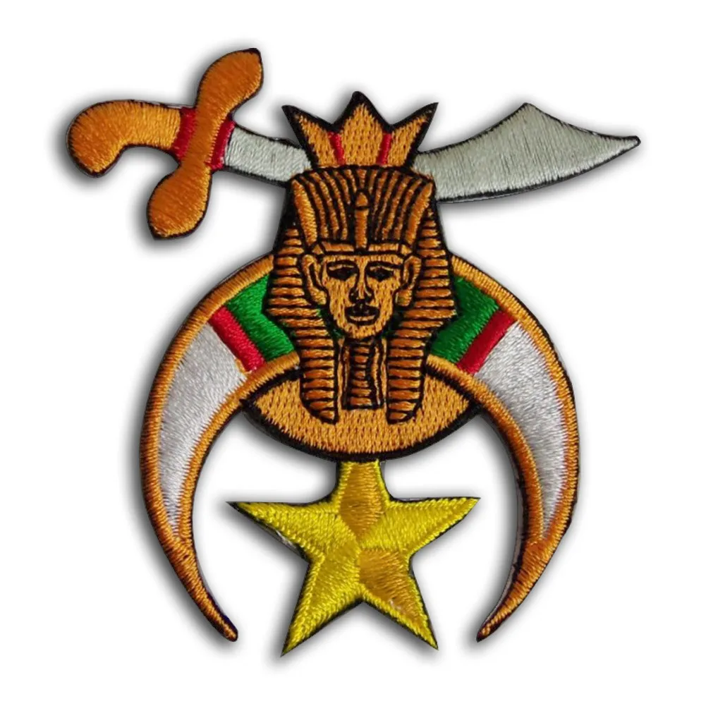 Colorful Cut Out Masonic Shriner Patch for Freemasons Classic Shriners Symbol for Freemasons Masonic Badges OEM Serviced