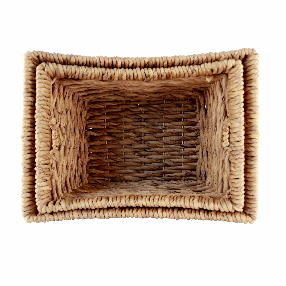 Handmade Household Items Sustainable Single Large Water Hyacinth Basket