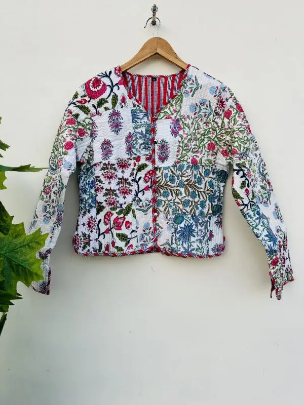 Best Quality Patchwork Cotton Kantha Quilted Jackets Coats Free Size ...