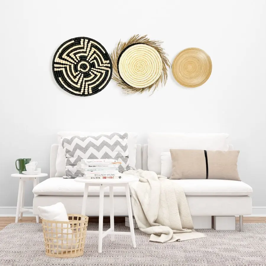 Picture of Boho Style Seagrass Wall Decor Handmade Eco-friendly Wall Hanging ...