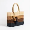 stripped natural medium tea cannel and black