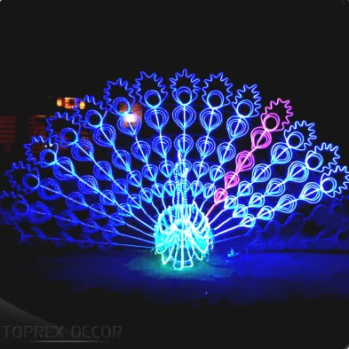 Multi Dual Color Led Christmas Light Diwali Rope Lights Decoration Led Peacock Light