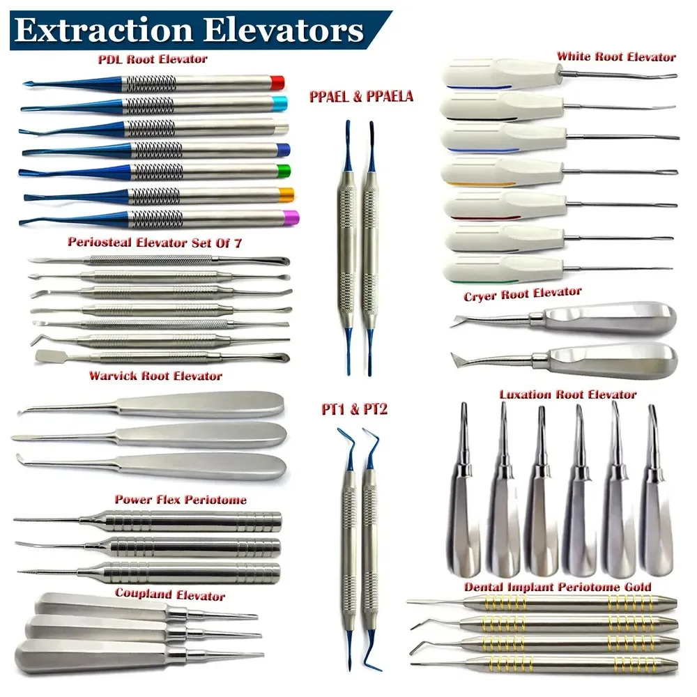 Surgical Implant Elevators Luxating Root Tip Dental Tooth Extraction