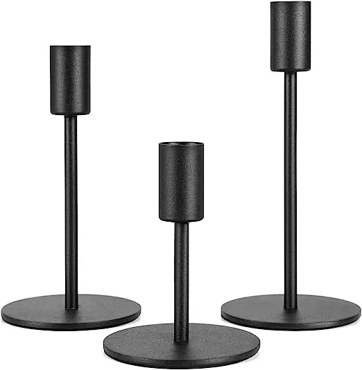Black Candlestick Holders Metal Taper Candle Holders Candle Stick