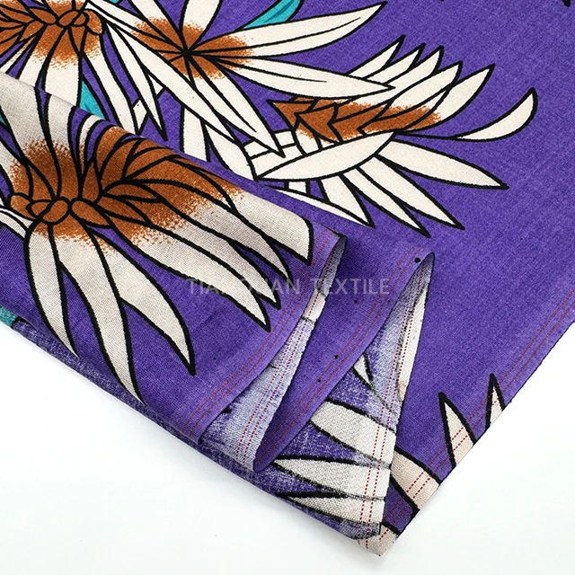 100% Rayon Fabric Hawaii Vintage Polynesian Tribal Fabrics
