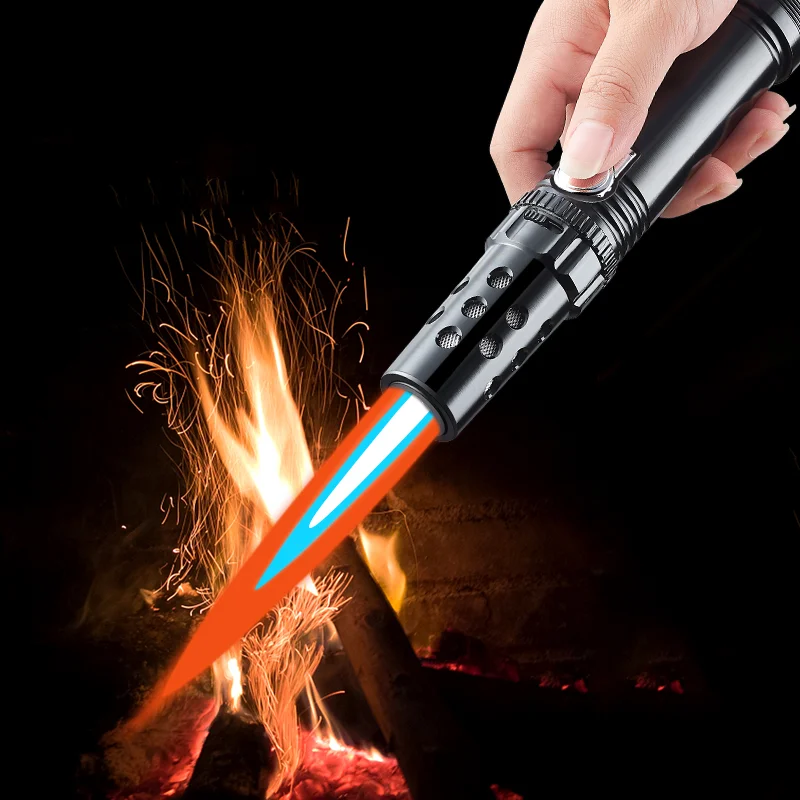 DEBANG Jet Torch Powerful Lighter Rechargeable Jet Hot Selling Products 2025 Metal Alloy Torch Lighter for Outdoor BBQ Camping