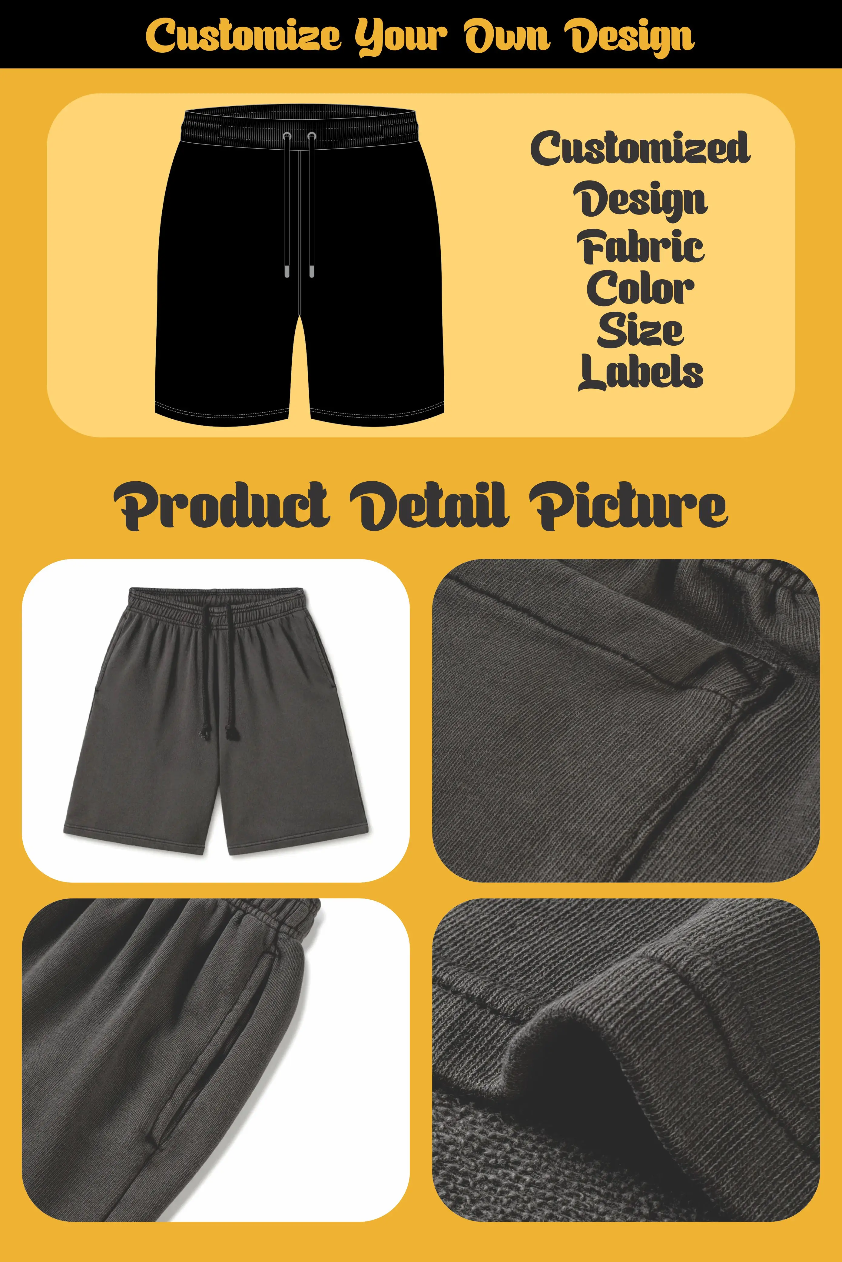 Wholesale Heavyweight 100 Cotton Gym Shorts Sports Fleece French Terry Breathable Sweat Short