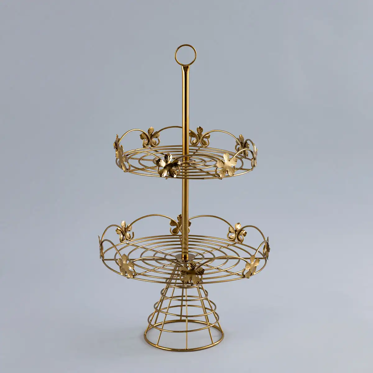 Rectangle Metal Cake Stand with Elegant Wire Design for Hotel & Bakery Cup Cake Serving Wholesale with OPP Bag Packaging